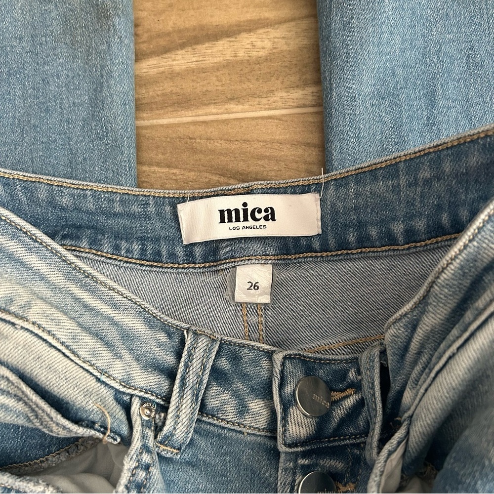 Mica Los Angeles Women's Blue Flare Jeans - Picture 5 of 6